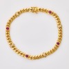 18ct Yellow Gold, 0.70ct Ruby / 0.32ct Diamond Bracelet
