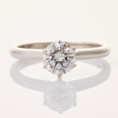 18ct White Gold, 1.00ct Diamond Solitaire Diamond Ring, GIA certified