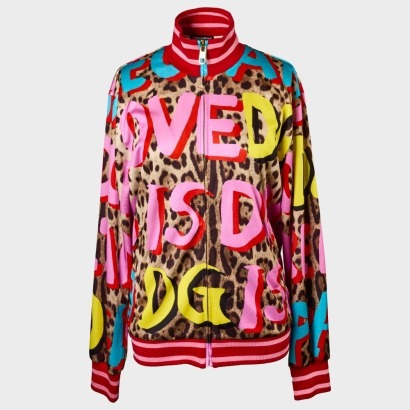 Dolce & Gabbana, Multicolour Leopard Bomber Style Jacket, Size 40