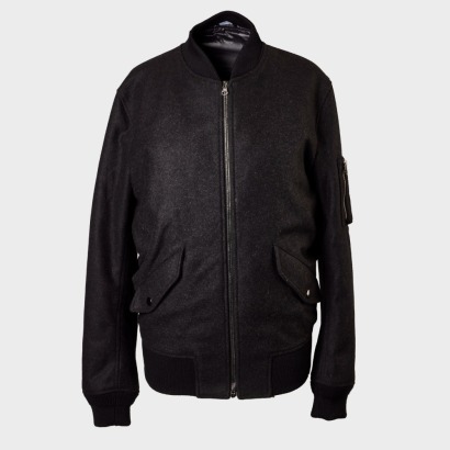 Dolce & Gabbana, Mens, Black, Wool / Polyester Bomber Jacket, Size 50