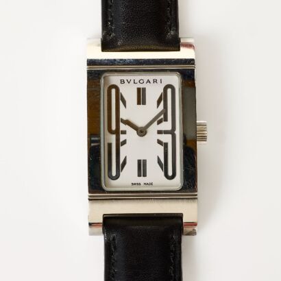 Stainless Steel, Ladies Bvlgari Rettangolo Quartz Wristwatch, circa 1990's - 2000's