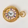 18ct Yellow Gold, 33mm Ladies Half Hunter Fob Watch, circa early C20th