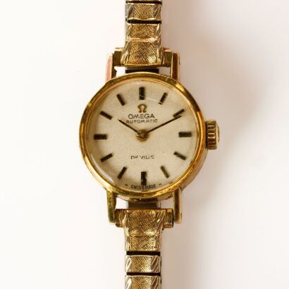 Gold Plated Stainless Steel, OMEGA Ladies Deville Automatic Wristwatch, circa 1970