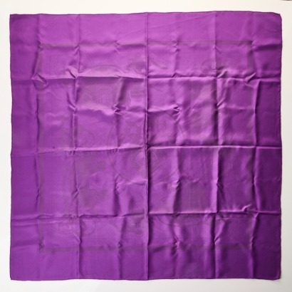 Herm&egrave;s, 100% Silk, Purple Scarf