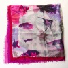Comunque, 100% Cashmere / 100% Silk, Purple Watercolour Scarf