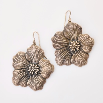 Buccellati, Sterling Silver, Gardenia Drop Earrings