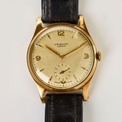 9ct Yellow Gold, J.W.Benson / Cyma Hand-wound Wristwatch, circa 1953