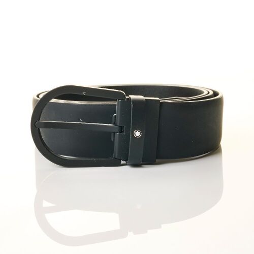 Montblanc, Matt Black Men's Belt, 100cm - 110cm
