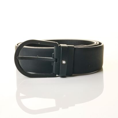 Montblanc, Matt Black Men's Belt, 100cm - 110cm