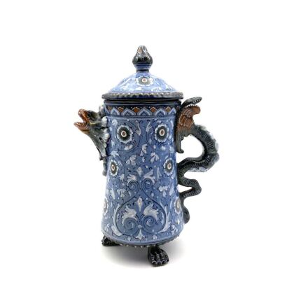 A Blue Ground 'Dragon' Teapot