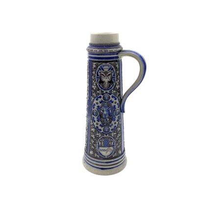 A Blue-glazed Jar with handle