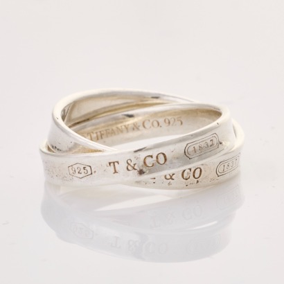 Tiffany & Co, Sterling Silver, Crossover Ring, Size N