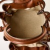 Burberry, Monogram Motif Tan Leather Bucket Bag - 4