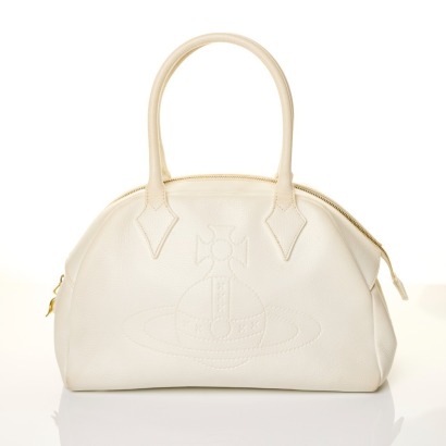 Vivienne Westwood, White Leather Yasmin Tote Bag