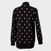 Burberry, Black / Beige, Palena TB Monogram Knitted Cardigan / Jacket, Size XS - 2
