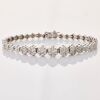 18ct White Gold, 2.00ct Diamond Cluster Bracelet