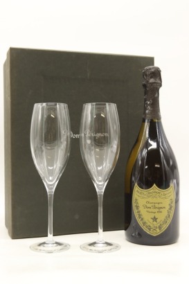 (1) 1996 Dom Perignon Brut with 2 Flutes, Champagne [JR17] [RP96] (GB)