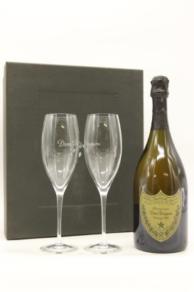 (1) 1998 Dom Perignon Brut with 2 Flutes, Champagne [JR18] (GB)