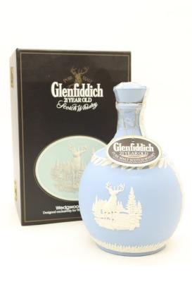 (1) Glenfiddich 21 Year Old Wedgewood Decanter Single Malt Scotch Whisky, Speyside, 43% ABV (GB)