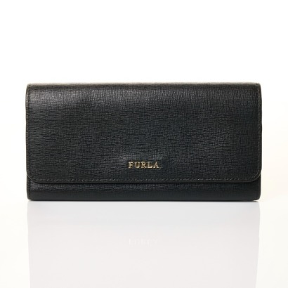 Furla, Black Leather Wallet with Box