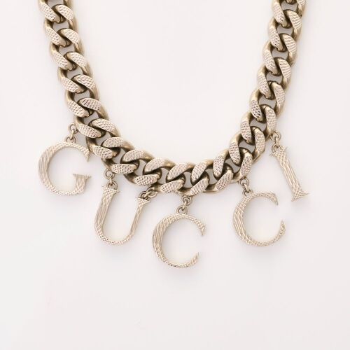 Gucci, 42cm Script Choker Necklace with Box
