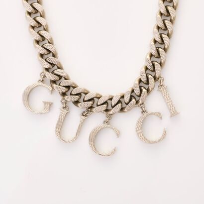 Gucci, 42cm Script Choker Necklace with Box