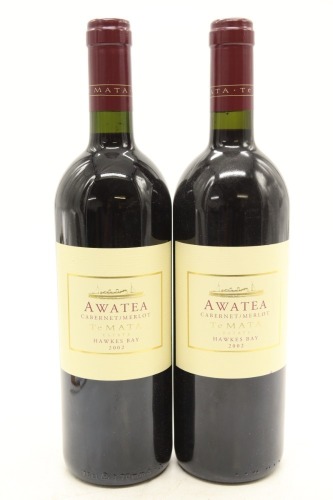 (2) 2002 Te Mata Estate Awatea Cabernet - Merlot, Hawke's Bay