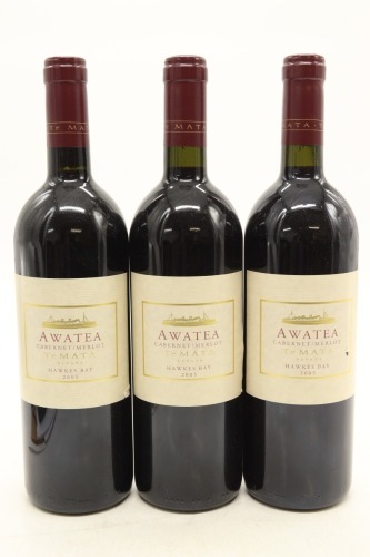(3) 2005 Te Mata Estate Awatea Cabernets Merlot, Hawke's Bay
