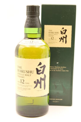 (1) Hakushu 12 Year Old Single Malt Whisky 70cl 43% alc. 白州12年单一麦芽威士忌 The Hakushu Aged 12 Years Single Malt Whisky 700ml 白州12年单一麦芽威士忌