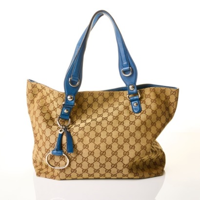 Gucci, Beige GG Canvas Icon Bit Tote Bag