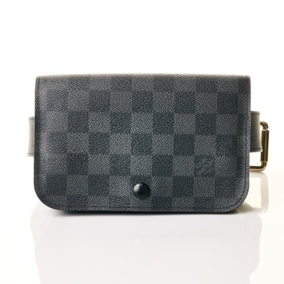 Louis Vuitton, Damier Graphite Ceinture Pochette Homme Belt Bag, SIze 85 / 34