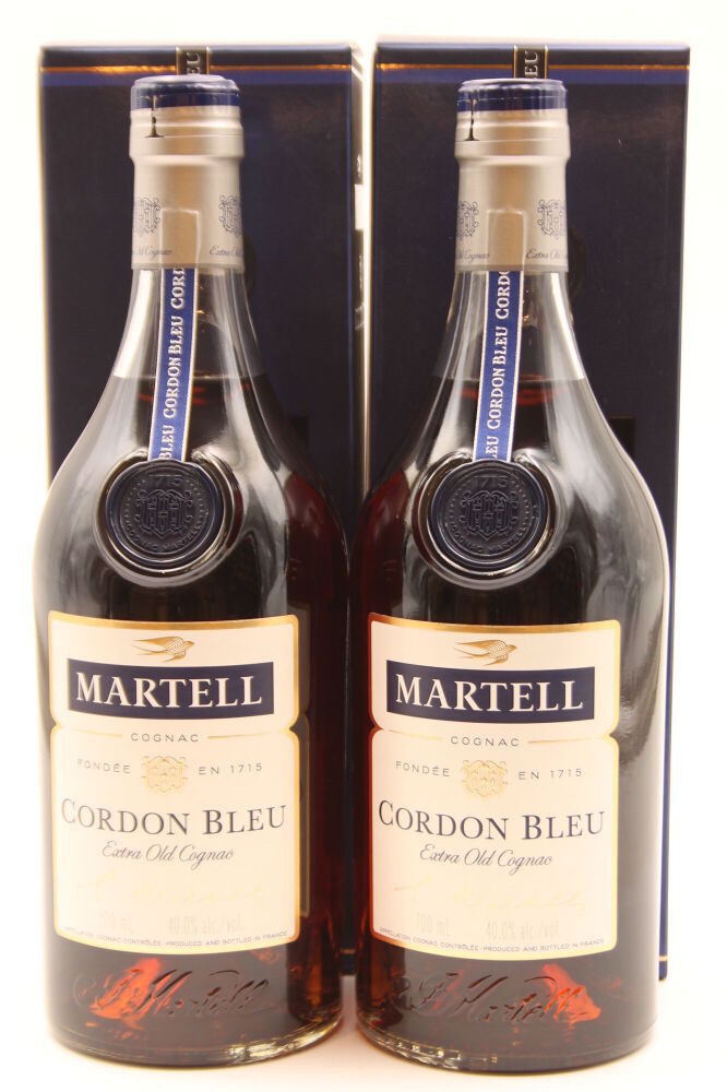 2) Martell Cordon Bleu Grand Classic Cognac 70cl 40% alc.