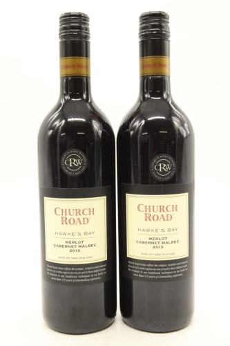 (2) 2013 Church Road Merlot - Malbec - Cabernet Sauvignon, Hawke's Bay