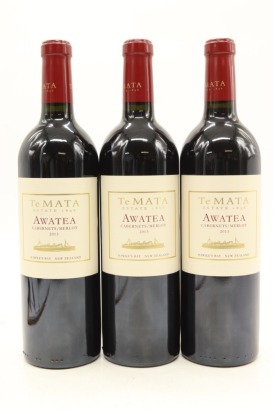 (3) 2013 Te Mata Estate 'Awatea' Cabernets Merlot, Hawke's Bay