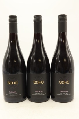 (3) 2013 Soho Havana Yarrum Vineyard Pinot Noir, Marlborough