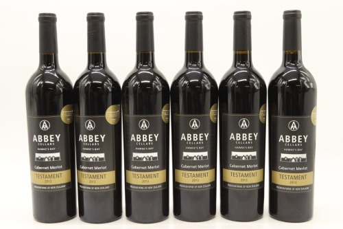 (6) 2013 Abbey Cellars Testament Barrel Selection, Hawke's Bay