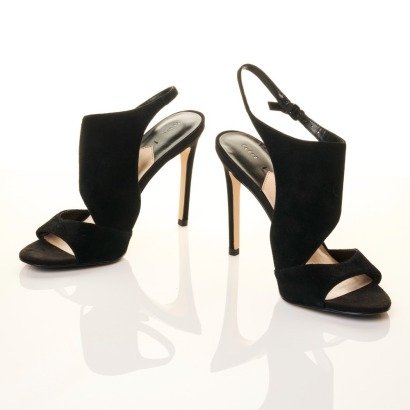 Pedro, Black Suede Heels, SIze 38