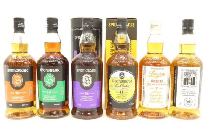(1) Springbank Distillery (J. & A. Mitchell) Campbeltown Rare Discovery Collection, 6 Bottles Sold as One Lot