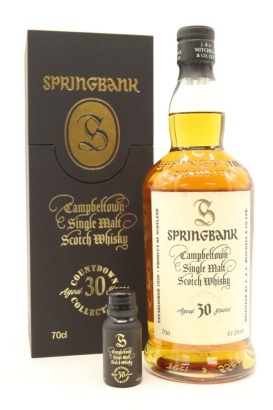 (1) Springbank Countdown Collection 30 Year Old Single Malt Scotch Whisky, 47.3% ABV (GB) (500 Bottled Released)