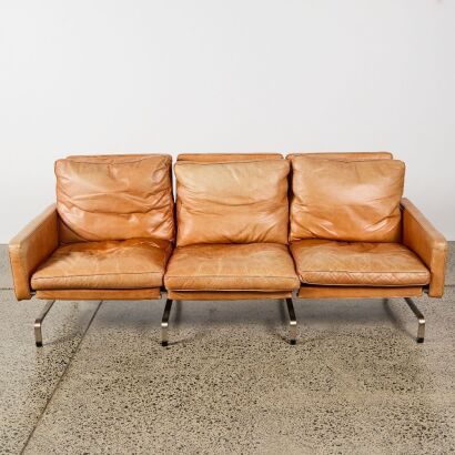 A Leather K31/3 Poul Kj&aelig;rholm Style Sofa