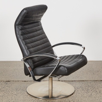A BoConcept Reclining Leather Armchair