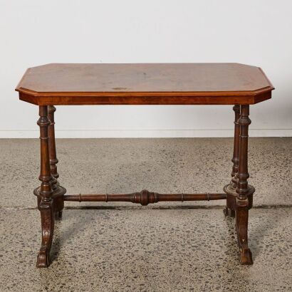 A Victorian Burled Walnut Occasional Table