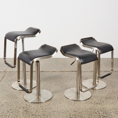 A Set of Four Palma Style Bar Stools