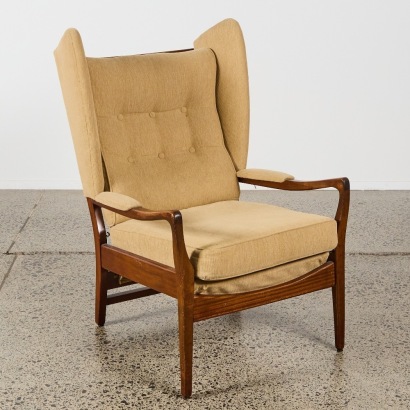 A Mid-Century Cintique Wingback Chair, New Zealand
