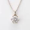 18ct White Gold, 1.00ct Diamond Pendant on 45cm Chain
