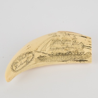 A Replica Resin Scrimshaw of the Whaler Rulusoff