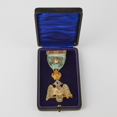 A Masonic Double Headed Eagle Brooch