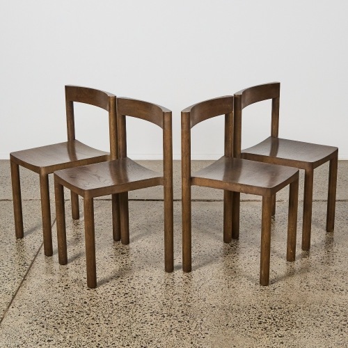 A Set of Four Pier Chairs By Leonard Kadid Umber