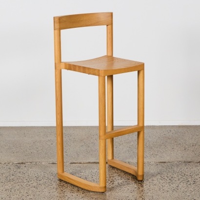 A Single Pier Stool Bar Height By Leonard Kadid Oak