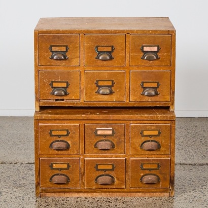 A Pair of Post office Cabinets